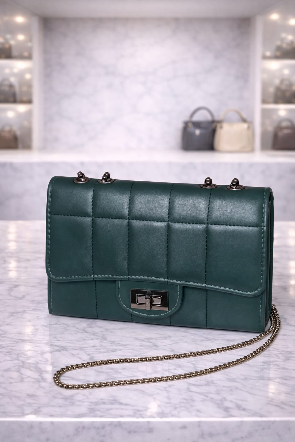 Limuccxi Green Classic Chain Bag