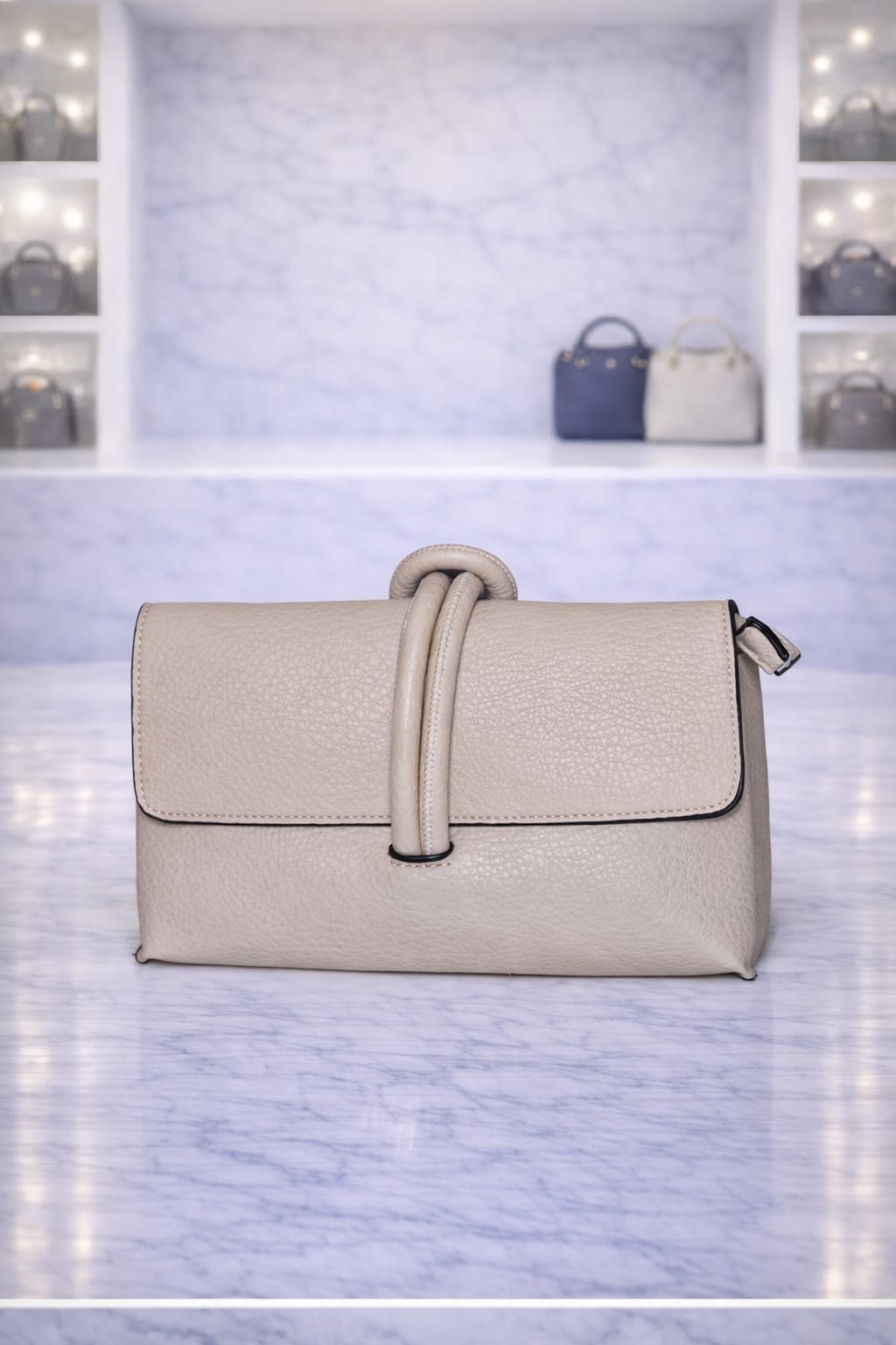 beige elegance clutch crossbody