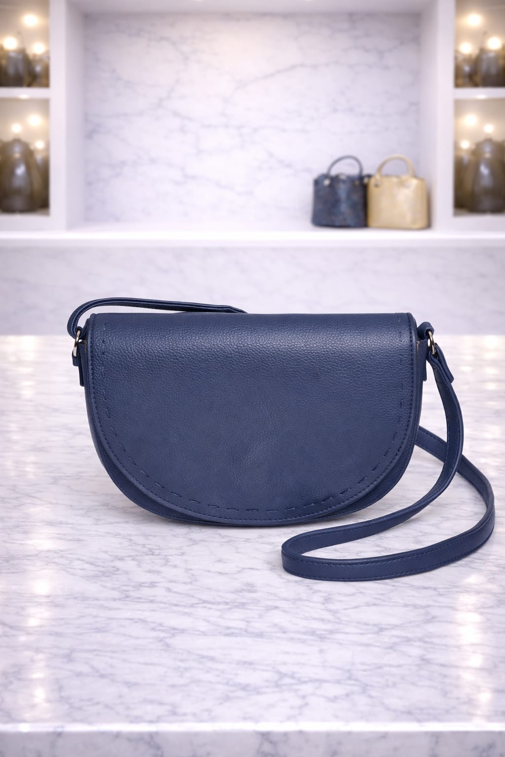 Limuccxi Blue Halfmoon Crossbody