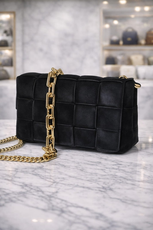 Limuccxi Black Woven Suede Bag