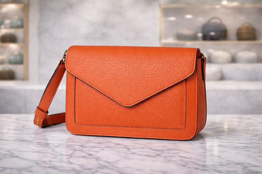 Limuccxi Orange Envelope Crossbody Tas