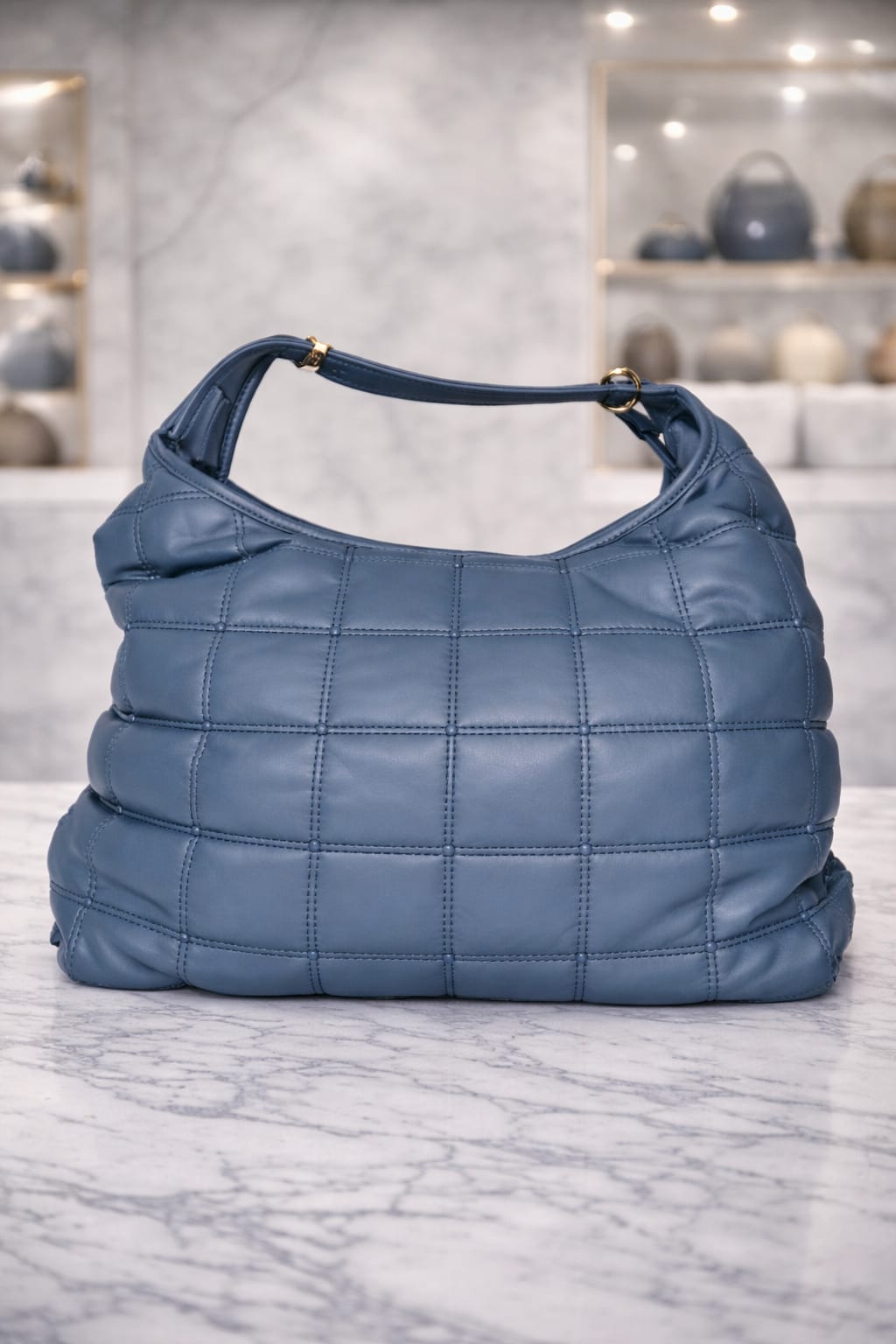 Limuccxi Sky Blue Quilted Hobo
