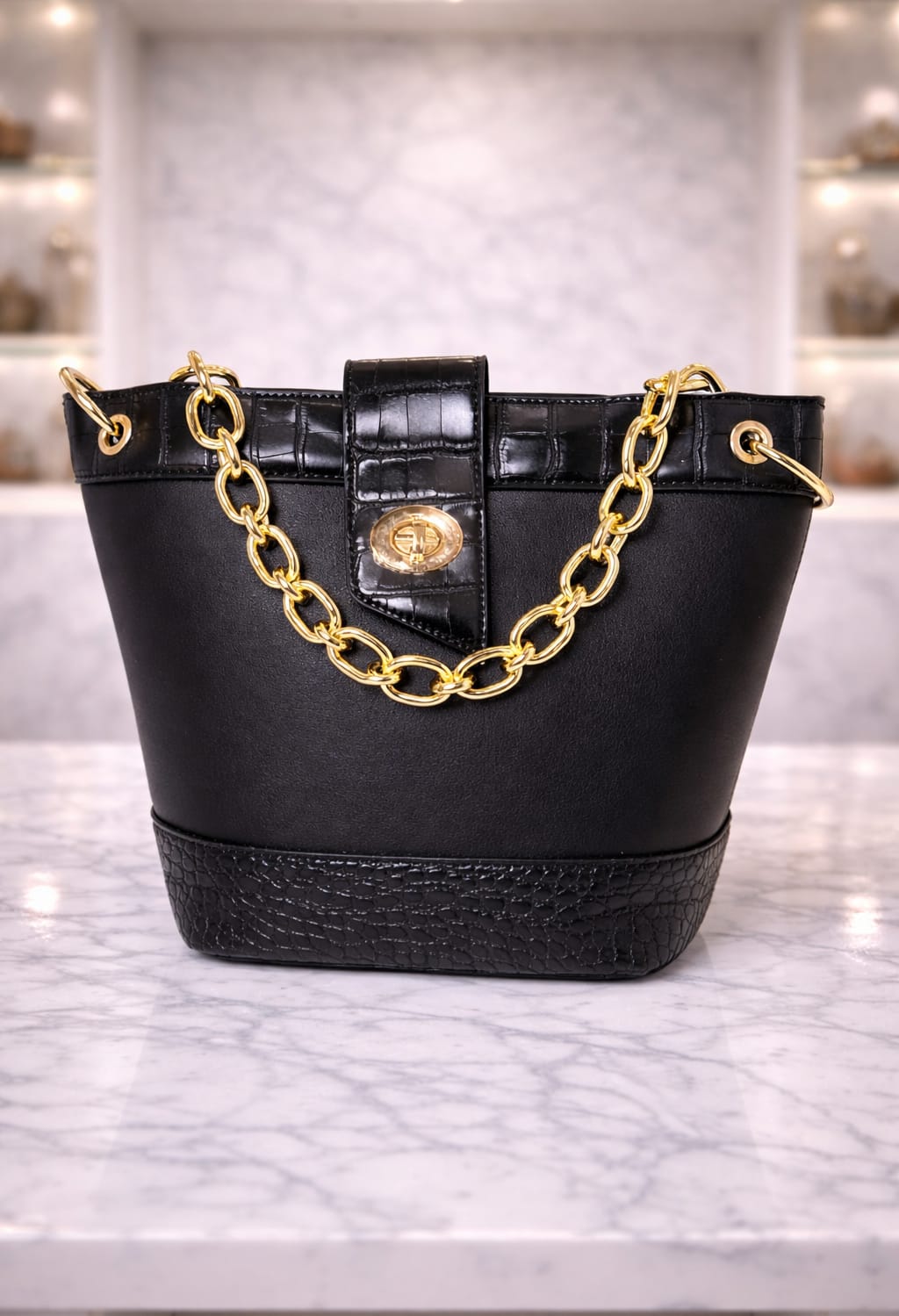 Limuccxi Black  Bucket Bag