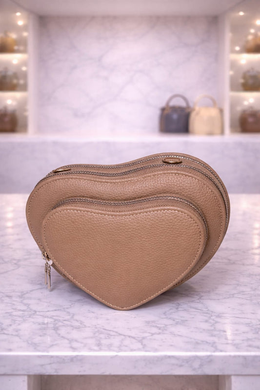 Limuccxi Hartvormige Tas beige