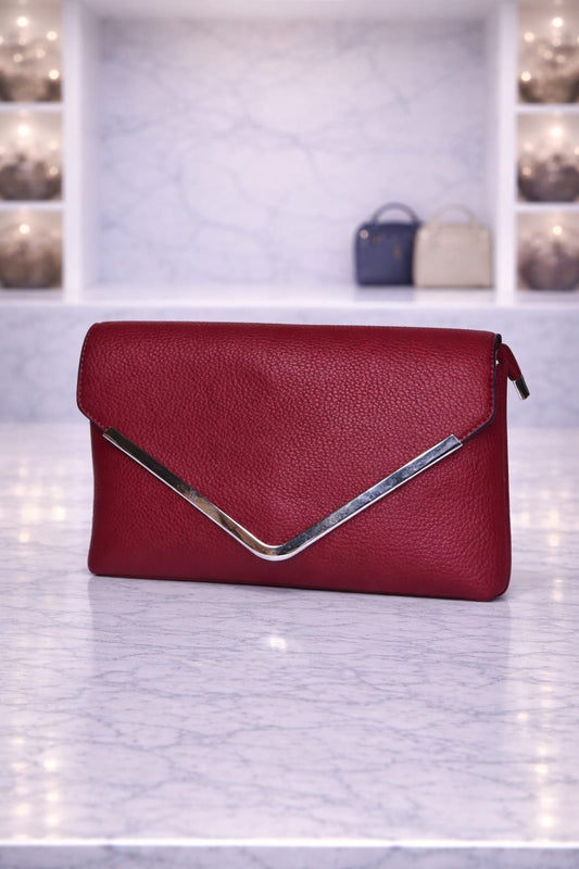 Limuccxi Red Envelope Clutch Crossbody