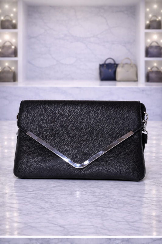 Limuccxi Black Envelope Clutch Crossbody