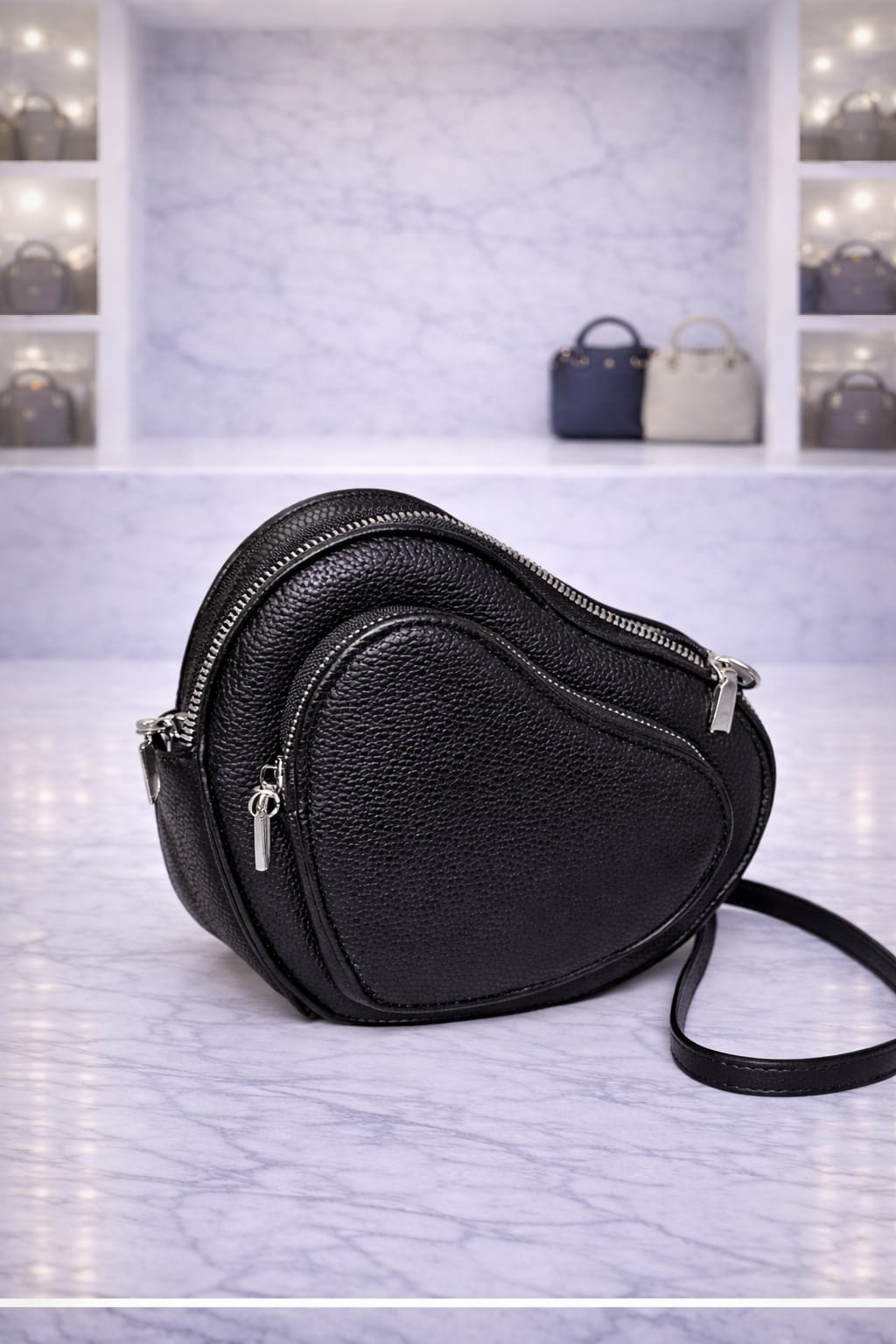 Limuccxi hartvormige tas Black