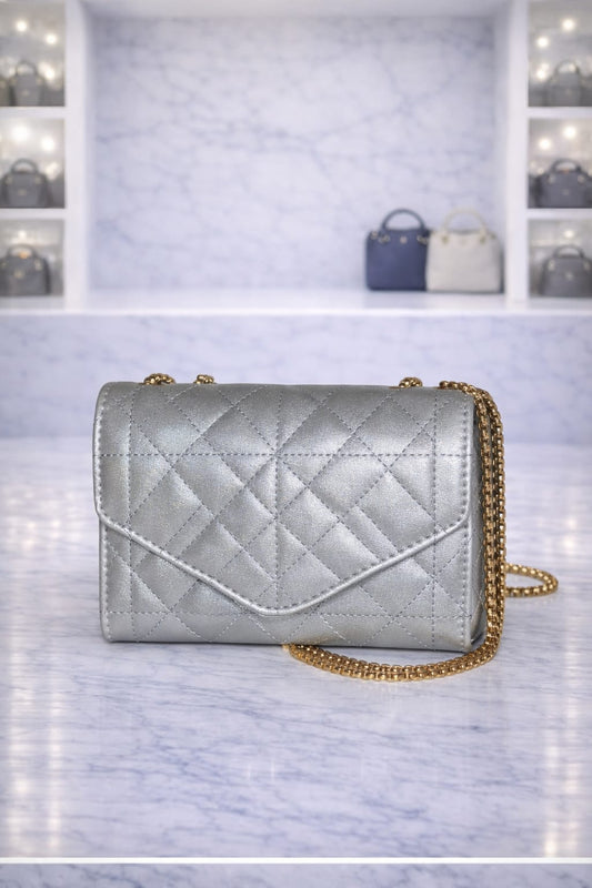 Limuccxi Silver Envelope Crossbody Tas