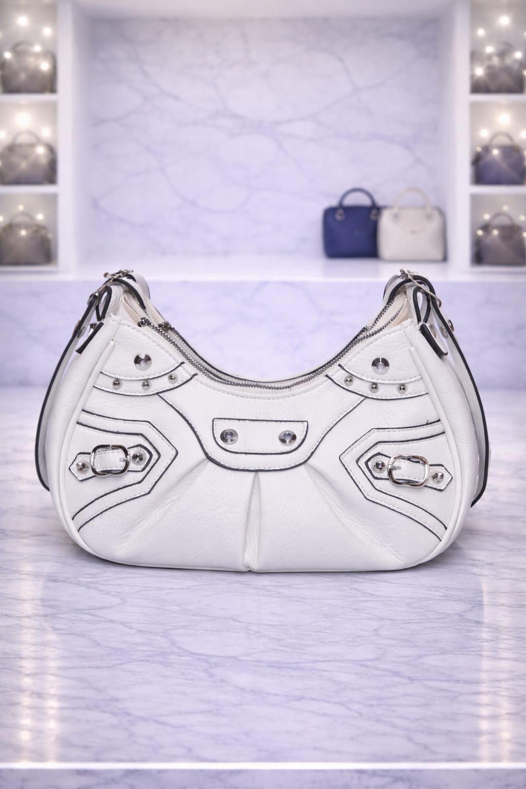 Limuccxi White Studded Bag