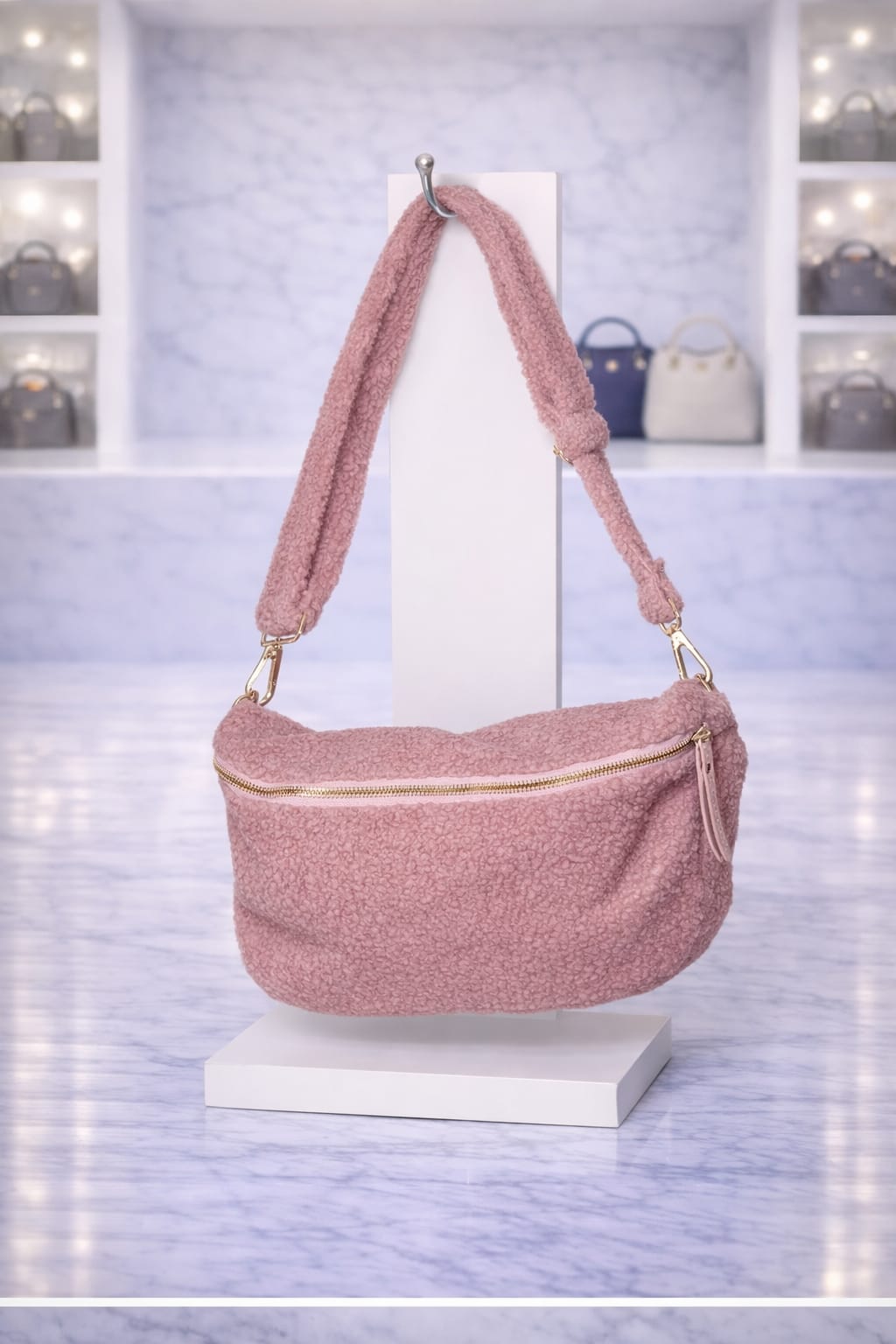 Limuccxi Pink Teddy Belt Bag