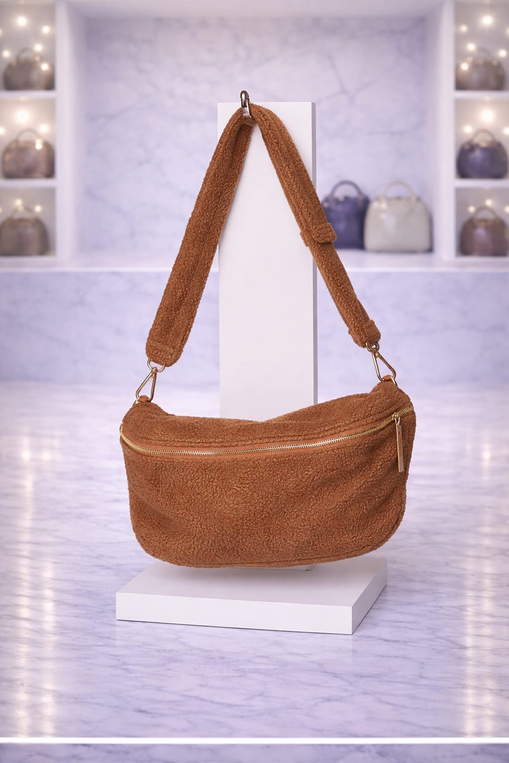 Limuccxi Brown Teddy Belt Bag