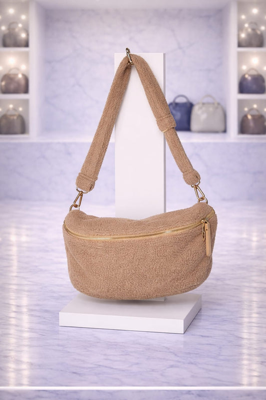 Limuccxi Beige Teddy Belt Bag