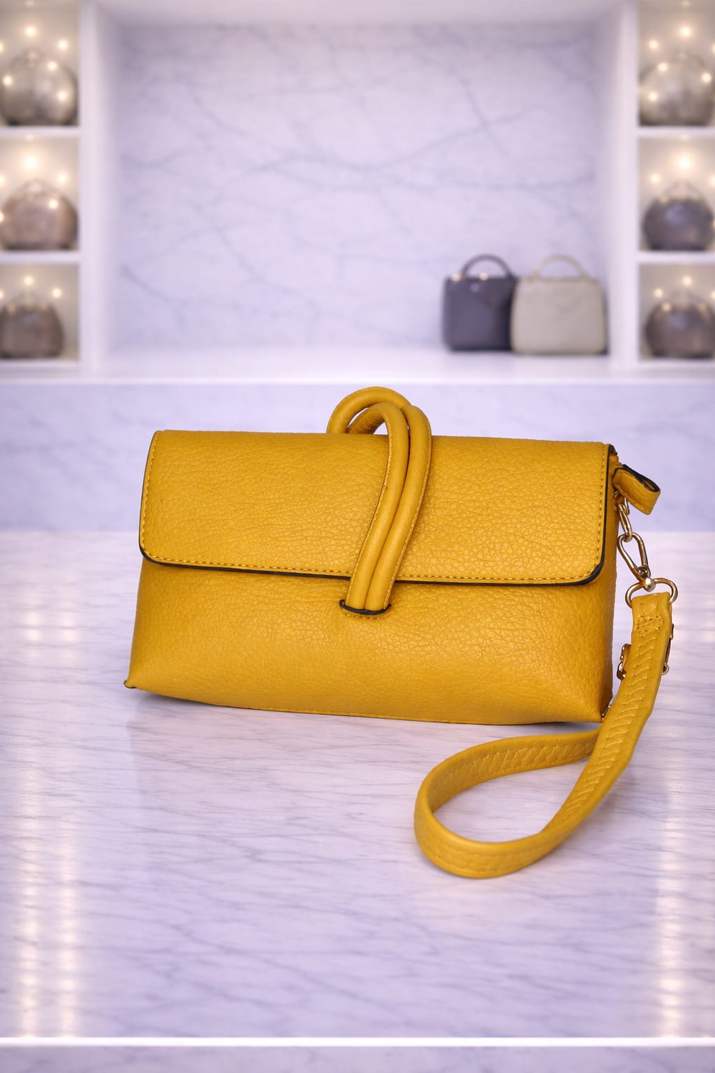 Yellow elegance clutch crossbody