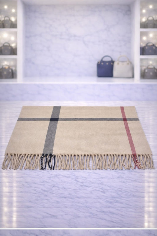 Limuccxi Classic Check Scarf Beige