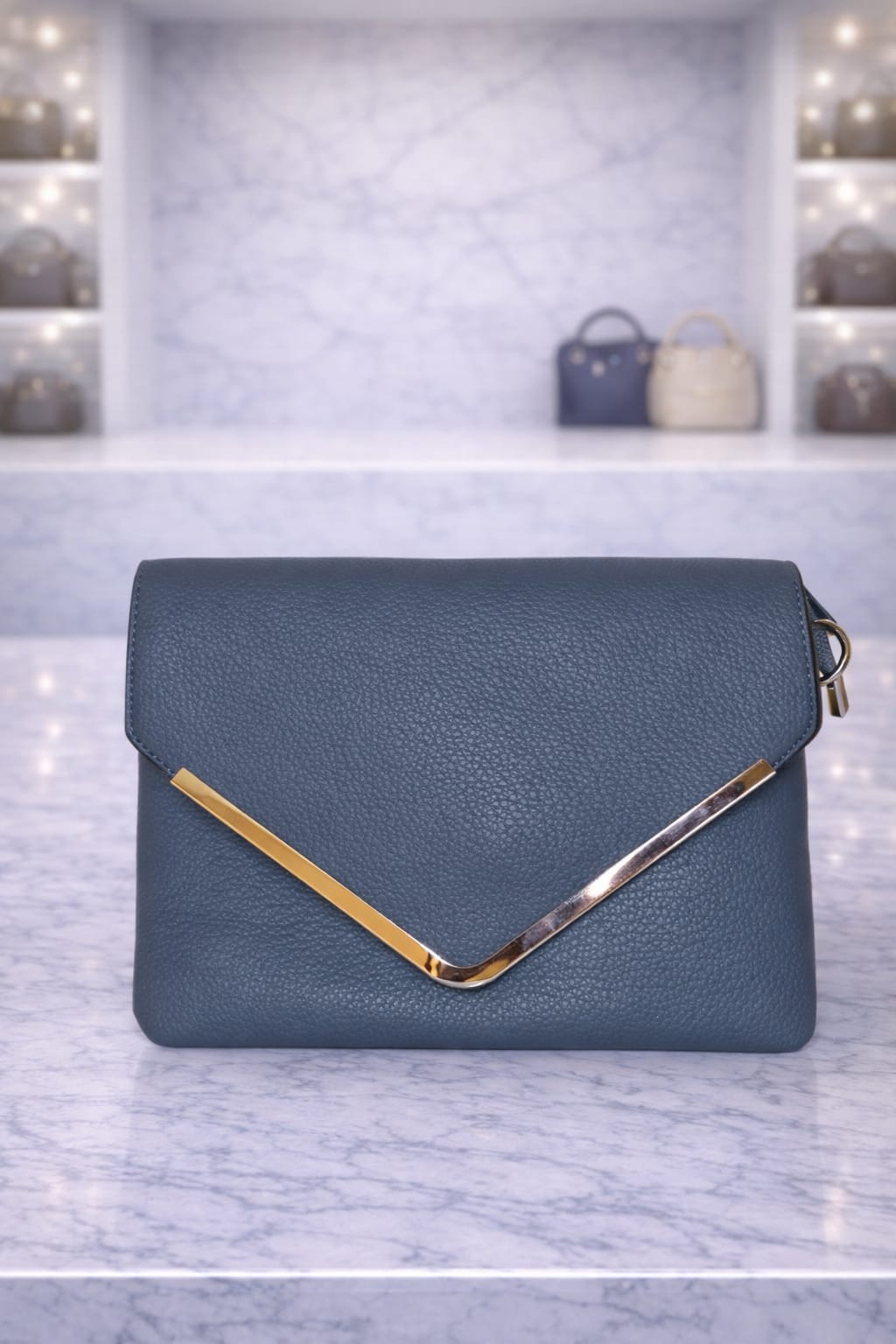 Limuccxi Blue Envelope Clutch Crossbody