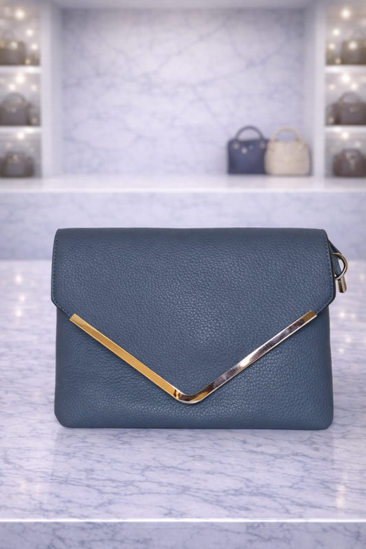Limuccxi Blue Envelope Clutch Crossbody